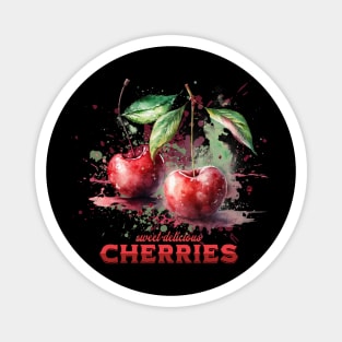 Watercolor Cherries Magnet
